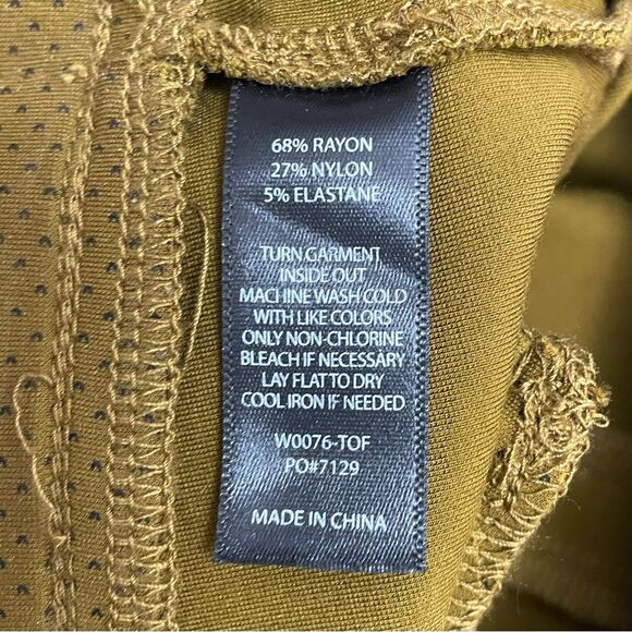 Betabrand Straight-Leg Classic Dress Pant Yoga Pant Toffee Polka Dot Size Medium - Picture 9 of 10